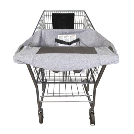 BOPPY COMPACT ANTIBACTERIAL SHOPPING CART COVER HEATHERED GRAY