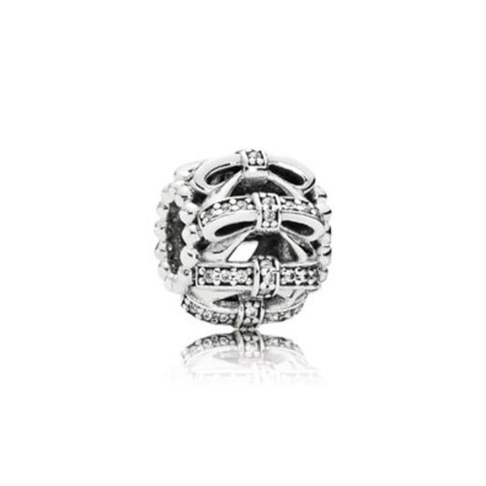 SHIMMERING SENTIMENTS CHARM, CLEAR CZ