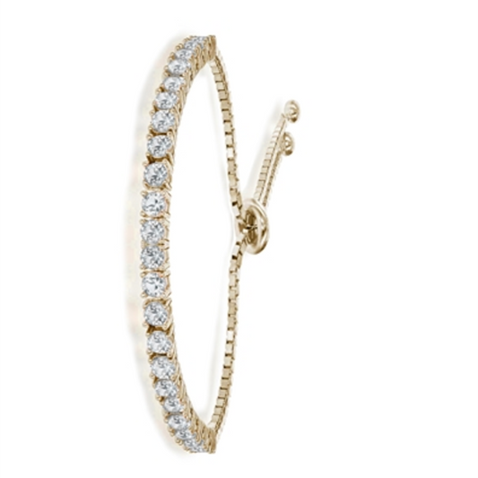 14K GOLD CLASSIC CHAIN BRACELET, GOLD, 7"