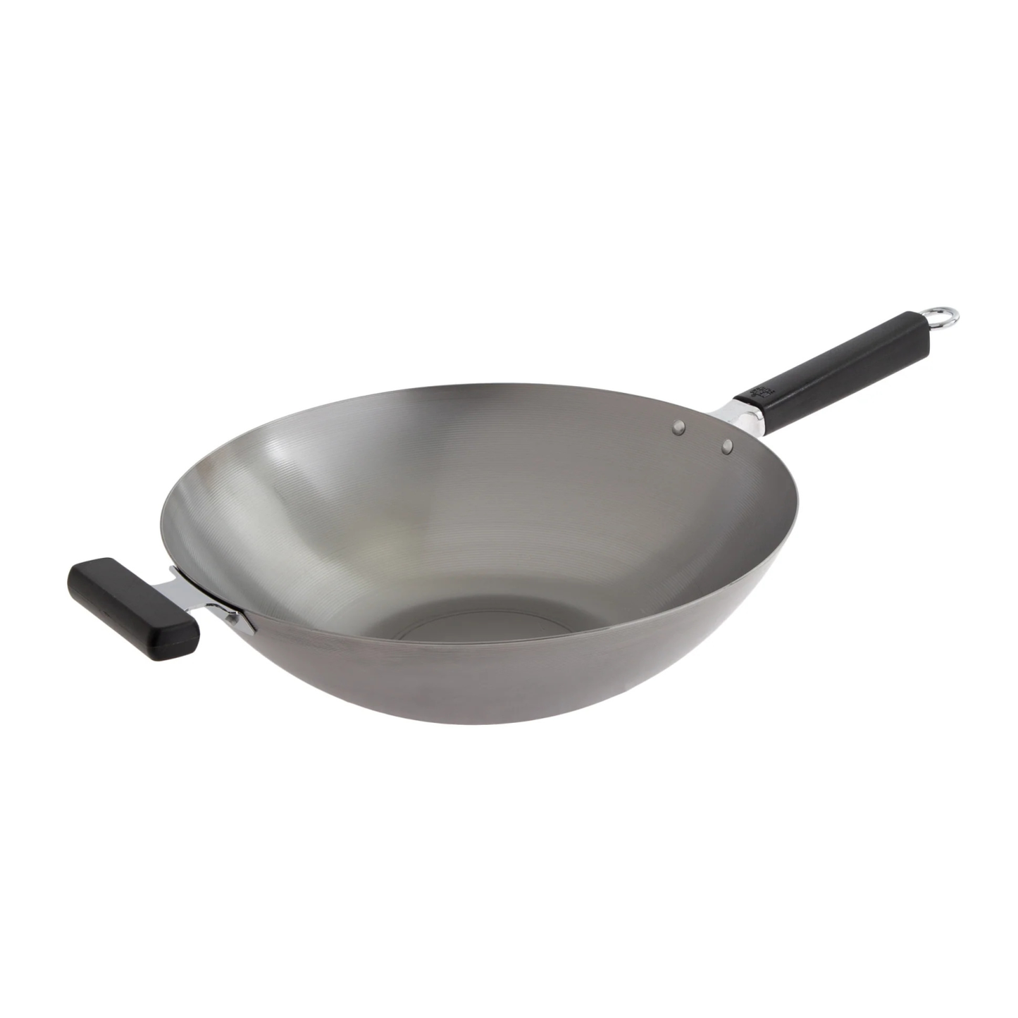 JOYCE CHEN PROFESSIONAL SERIES 14-INCH CARBON STEEL FLAT BOTTOM WOK WITH PHENOLIC HANDLES