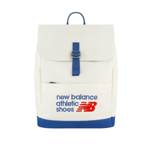 CANVAS BACKPACK, BLUE/WHITE