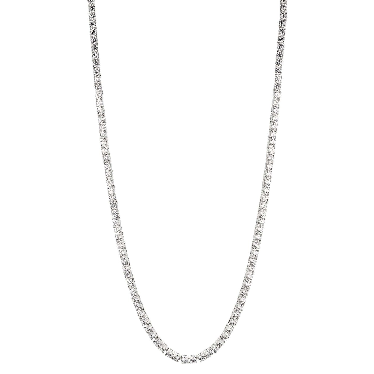 LOVE ALL TENNIS NECKLACE SLIDER SILVER