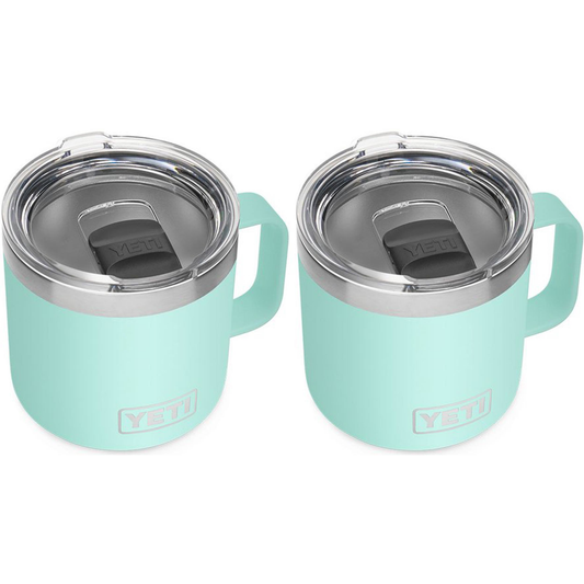 YETI RAMBLER 14 OZ. MUG WITH MAGSLIDER LID - SEAFOAM (2-PACK)