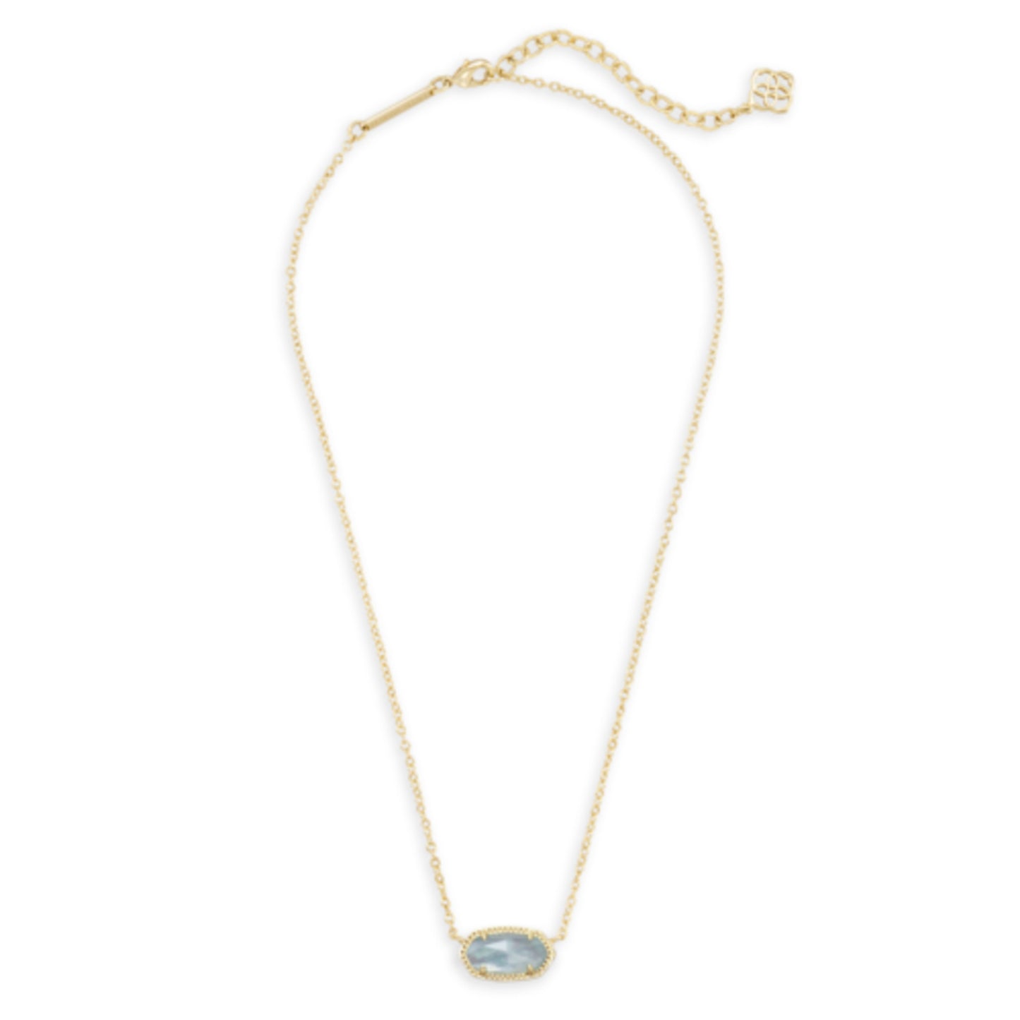 ELISA NECKLACE, GOLD/LIGHT BLUE ILLUSION