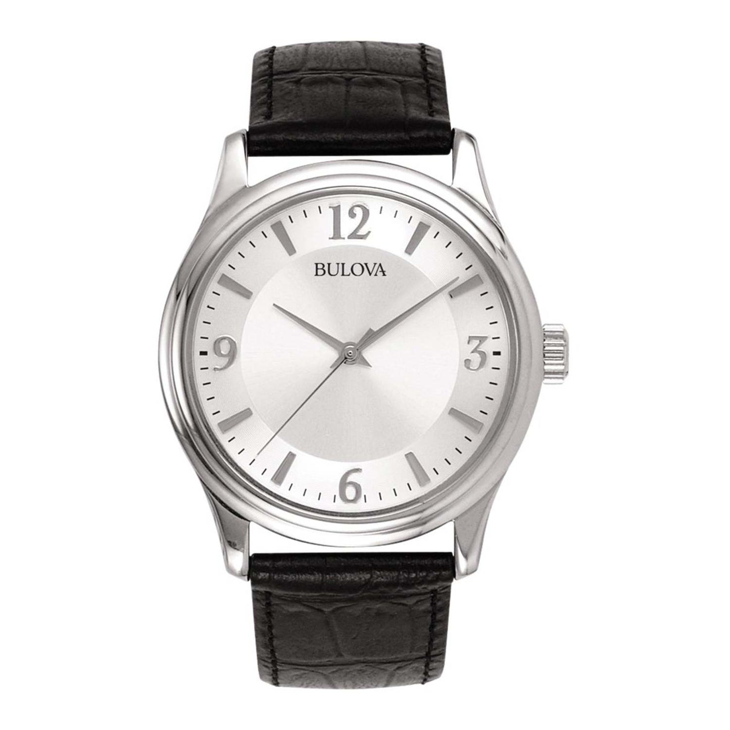 MEN'S CORPORATE COLLECTION BLACK LEATHER STRAP WATCH