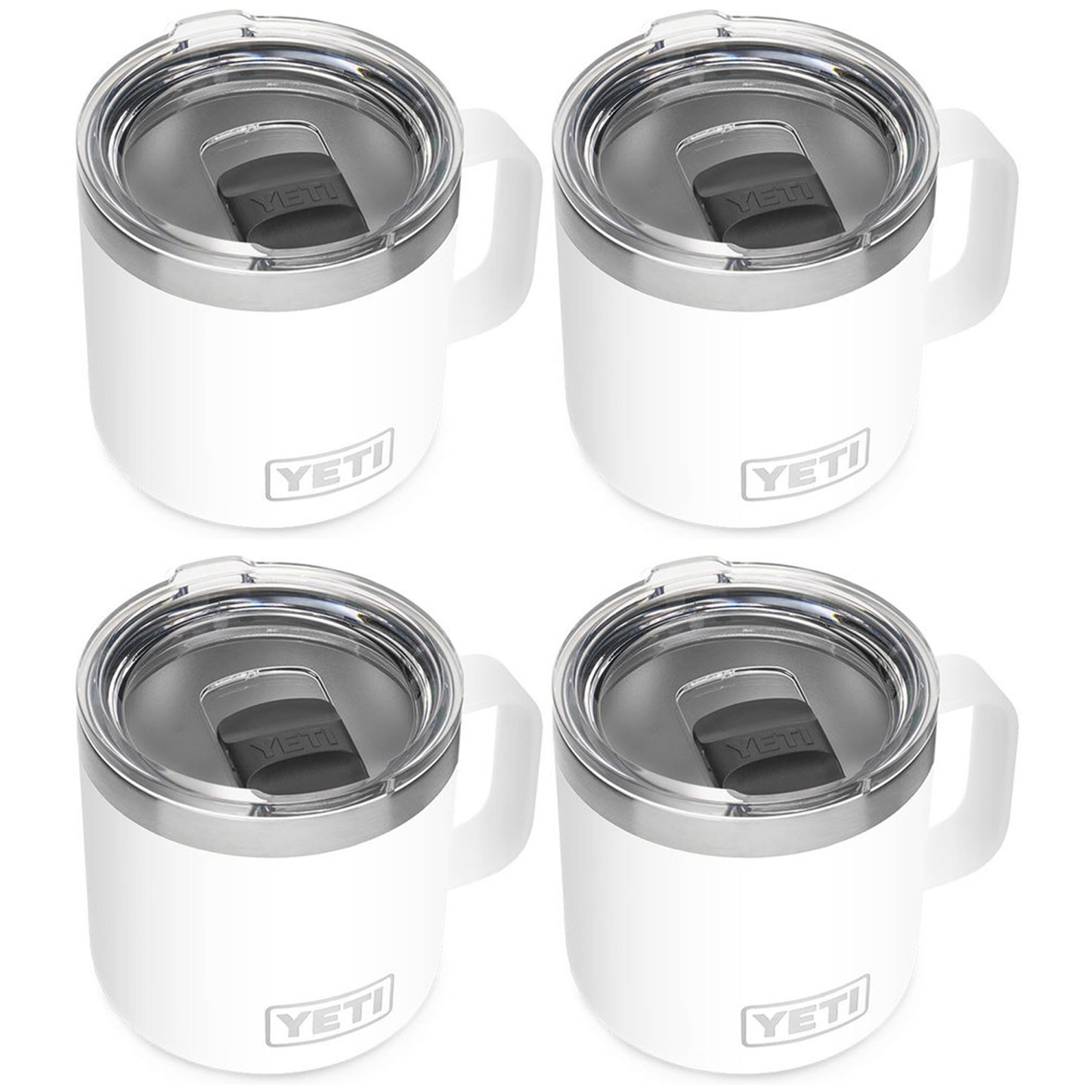 YETI RAMBLER 14 OZ. MUG WITH MAGSLIDER LID - WHITE (4-PACK)