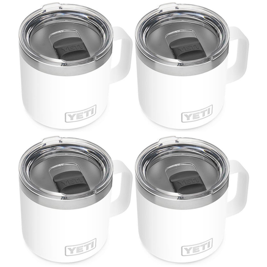 YETI RAMBLER 14 OZ. MUG WITH MAGSLIDER LID - WHITE (4-PACK)