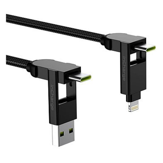 INCHARGE X MAX 6 IN 1 CHARGING AND DATA CABLE - (1.5M) - (BLACK)