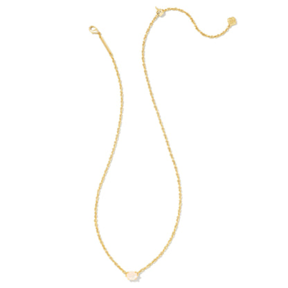 CAILIN GOLD PENDANT NECKLACE, CHAMPAGNE OPAL CRYSTAL