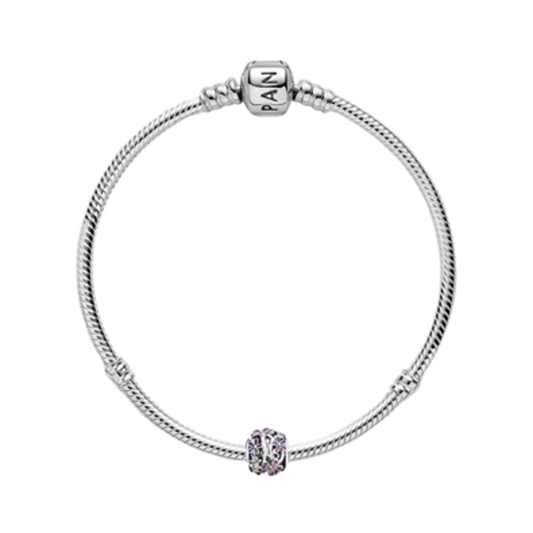 PURPLE DAISY BRACELET, 7.9"