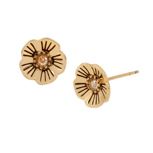 TEA ROSE STUD EARRINGS