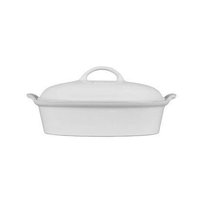 4QT HERITAGE STONEWARE COVERED OVAL CASSEROLE