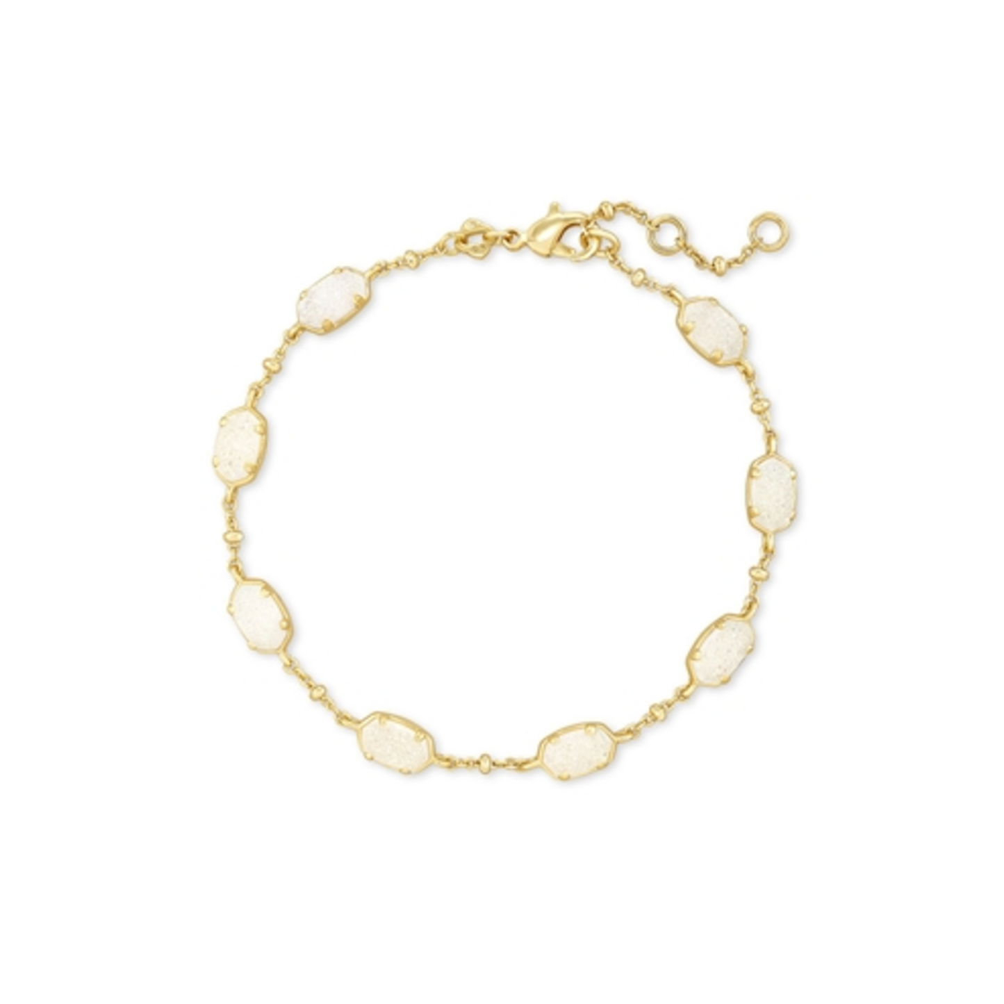 EMILIE LINK BRACELET GOLD IRIDESCENT, GOLD IRIDESCENT DRUSY