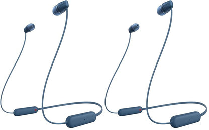 Sony WI-C100 Wireless in-Ear Bluetooth Headphones with Built-in Microphone ,(Pack of 2)