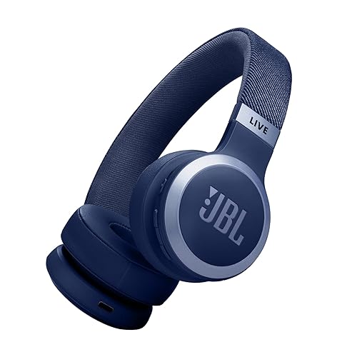 JBL Live 670NC - Wireless On-Ear Headphones with Adaptive Noise Cancelling with Smart Ambient, Up to 65H Battery Life with Speed Charge, Lightweight, Comfortable and Foldable Design