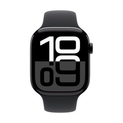 WATCH SERIES 10 GPS 46MM JET BLACK ALUMINUM CASE W/ M/L BLACK SPORT BAND