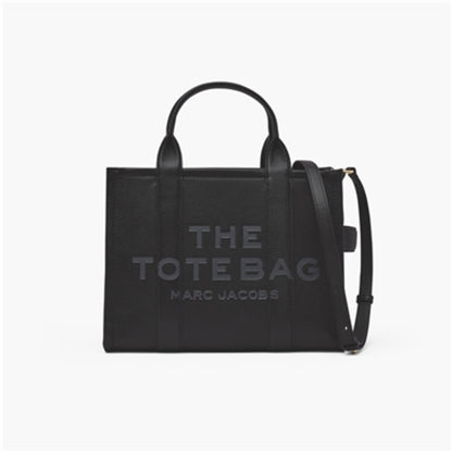 The Leather Medium Tote, Black