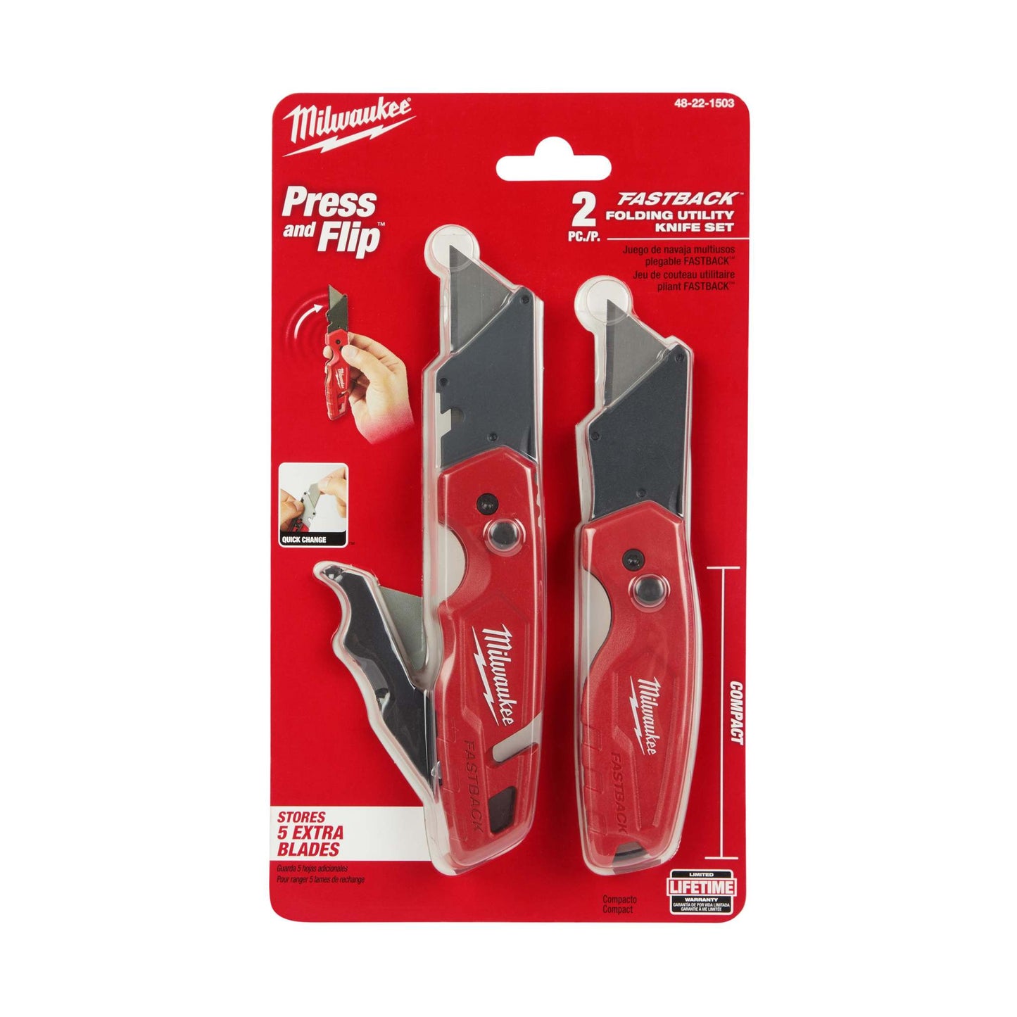 2PC FASTBACK FOLDING UTILITY KNIFE SET