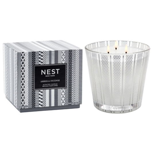 AMBER & INCENSE 3-WICK CANDLE, AMBER & INCENSE