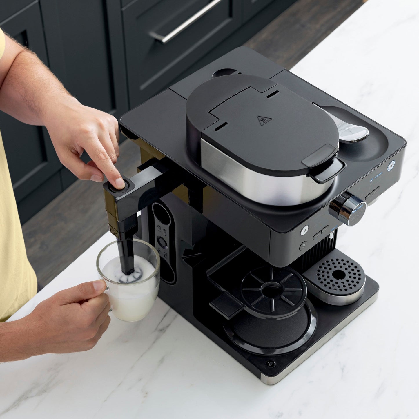 Ninja - Espresso & Coffee Barista System, Single Serve & Nespresso, with 12-Cup Carafe, 4 Styles with Ristretto - Black