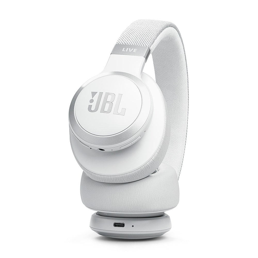JBL - Live 770NC Wireless Over-Ear Headphones with True Adaptive Noise Cancelling - 2024 - White
