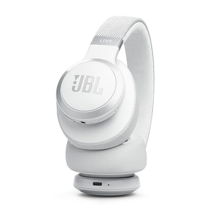JBL - Live 770NC Wireless Over-Ear Headphones with True Adaptive Noise Cancelling - 2024 - White
