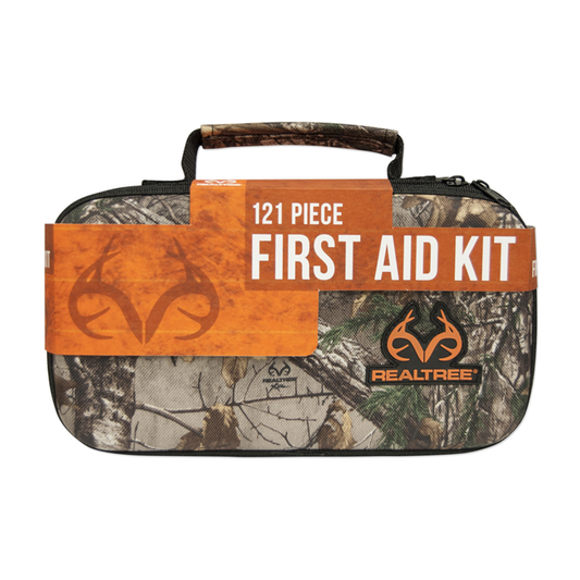 121 - PIECE REALTREE DELUXE HARD-SHELL FOAM FIRST AID KIT