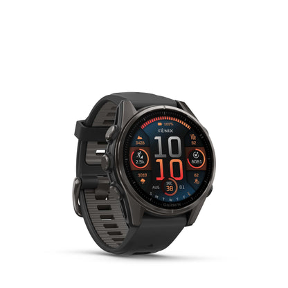 FENIX 8 PREMIUM MULTISPORT SMARTWATCH 43MM AMOLED CARBON GRAY & BLACK/PEBBLE GRAY