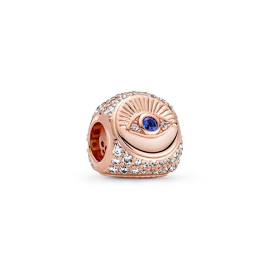 HAMSA, ALL-SEEING EYE  AND  FEATHER THREE-SIDED CHARM, MULTI