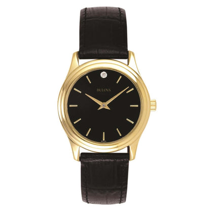 LADIES CORPORATE COLLECTION LEATHER STRAP WATCH