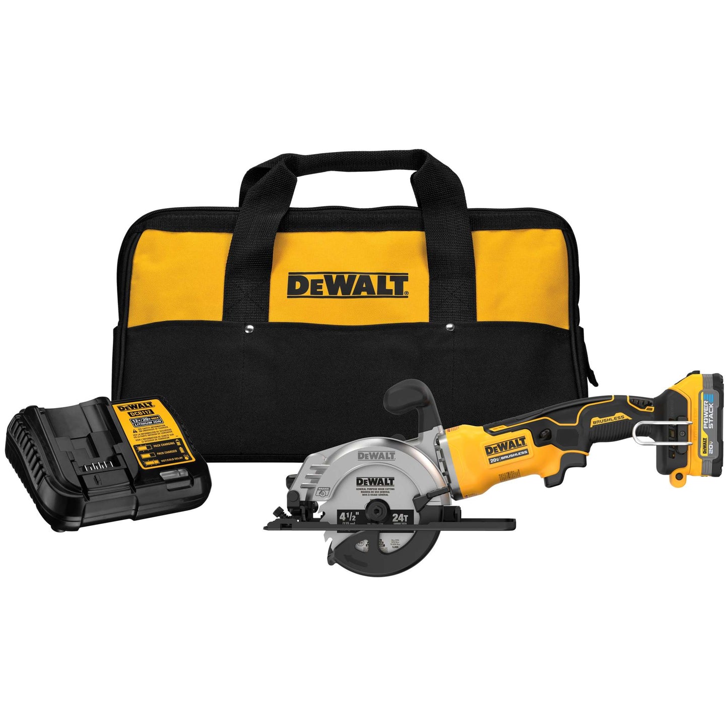 ATOMIC 20V MAX BRUSHLESS 4-1/2" CIRCULAR SAW KIT W/ POWERSTACK BATTERY