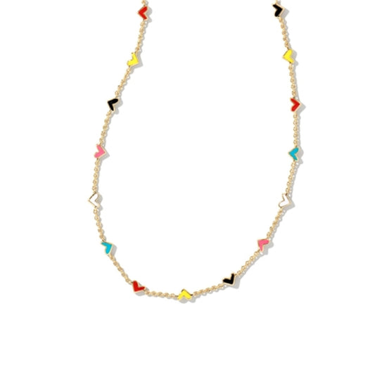Haven Heart Strand Necklace, Gold Multi Mix