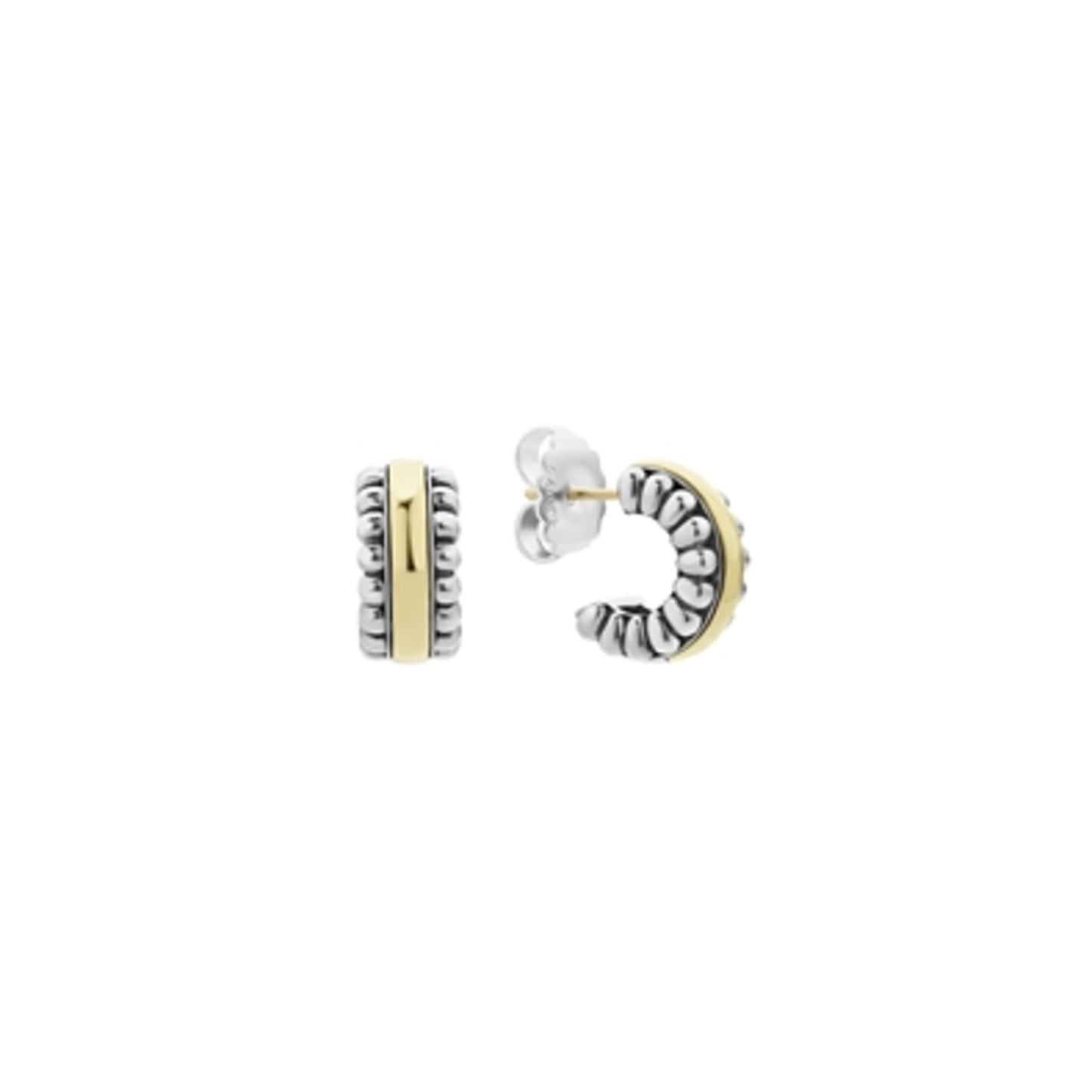 SIGNATURE CAVIAR TWO-TONE EARRINGS