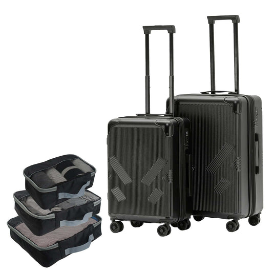 2PC HARDSIDE LUGGAGE SET W/ 3PC PACKING CUBES