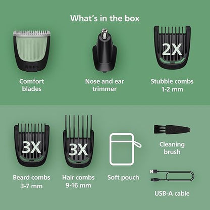 Philips Norelco All-in-One 3000 Series 13 in 1 Trimmer, Beard Styler & Men's Hair Clipper, 9 Length Settings & Self-Sharpening Skin-Friendly Blades, MG3919/50