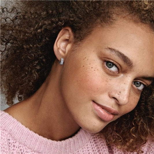 DOUBLE BAND PAVÉ HOOP EARRINGS