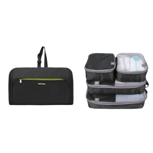 TOILETRY KIT WITH SET OF 4 SOFT PACK ORGANIZERS