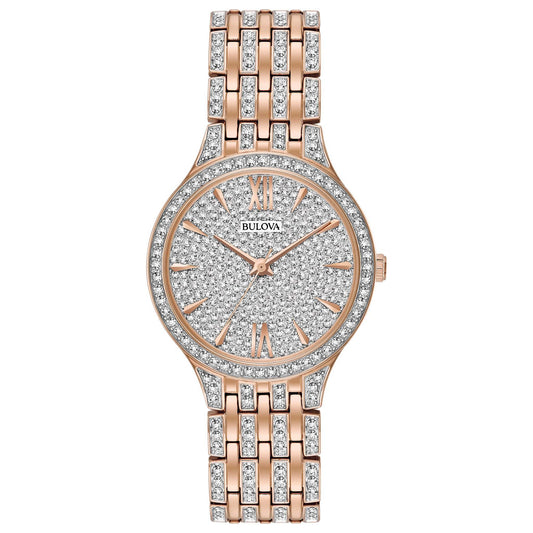 LADIES PHANTOM CRYSTAL COLLECTION TWO-TONE WATCH CRYSAL PAVE DIAL