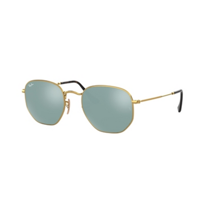 HEXAGONAL FLAT UNI NON-POLAR SUNGLASSES, GOLD, SILVER, 51