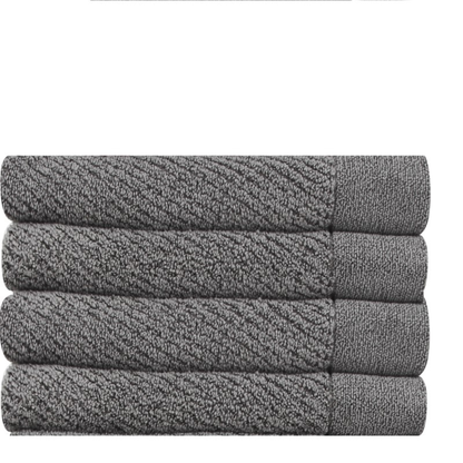 TAILORED 4PCS SET HAND TOWEL - (GREY)