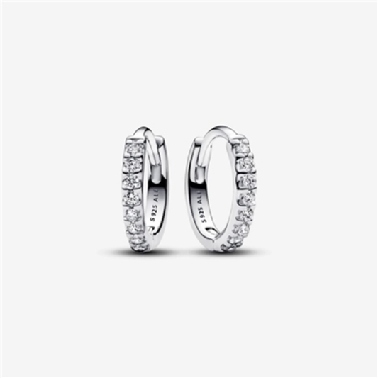 SPARKLING HUGGIE HOOP EARRINGS