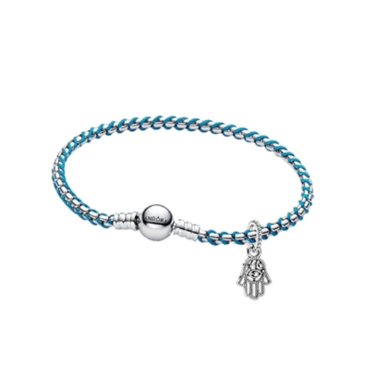 PROTECTION AND ABUNDANCE HAMSA BRACELET, 7.1"