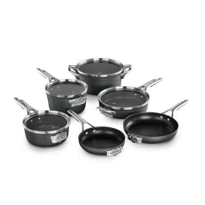 PREMIER SPACE-SAVING 10PC HARD-ANODIZED NONSTICK COOKWARE SET
