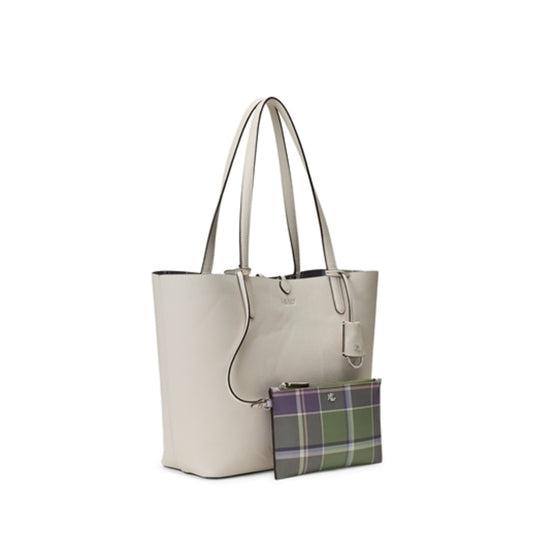 Medium Reversible Tote, Soft White/Beaumont Plaid