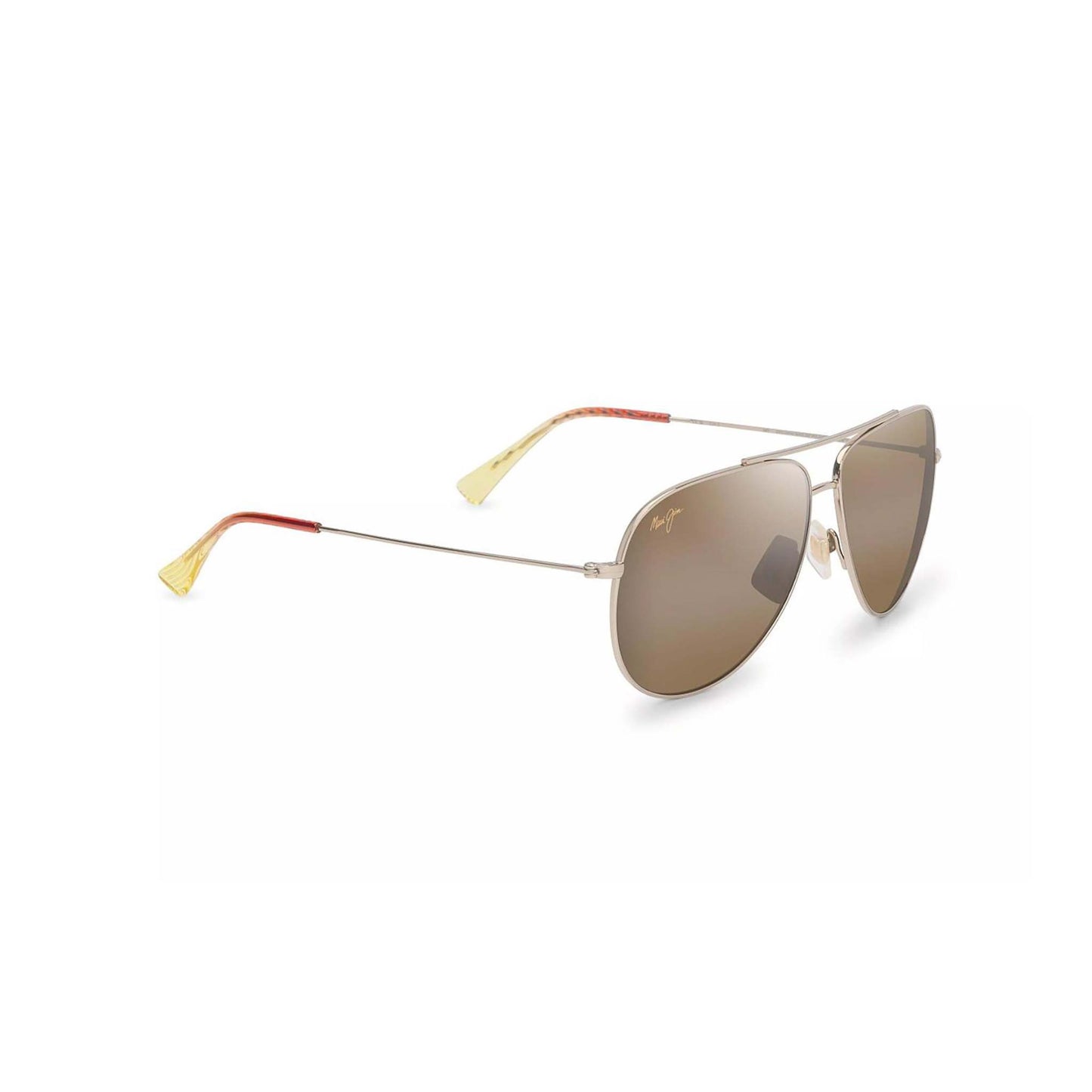 Hau'oli XL Polarized Sunglasses, Shiny Light Gold Frame, HCL Bronze Lens