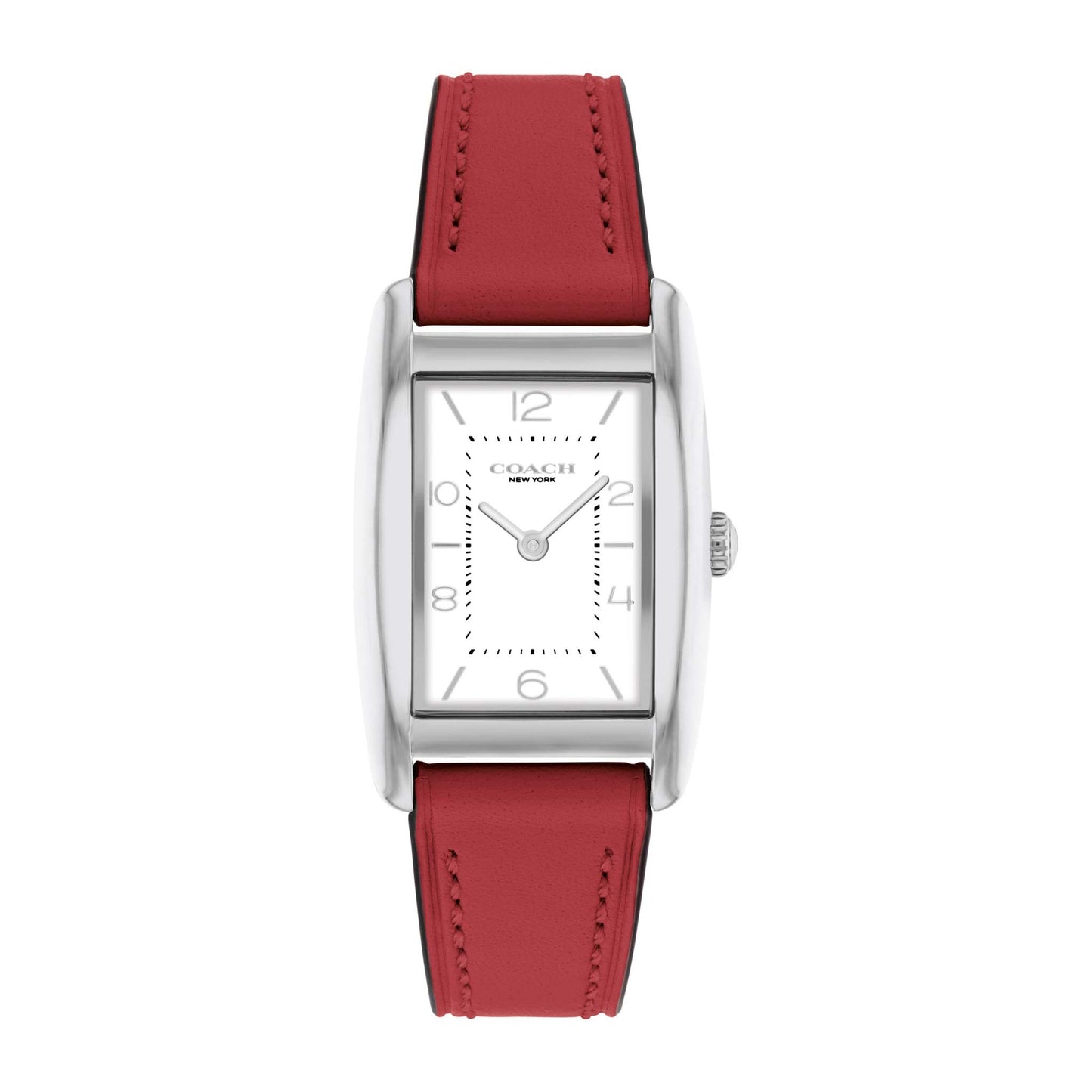 LADIES' REESE RECTANGLE LEATHER STRAP WATCH