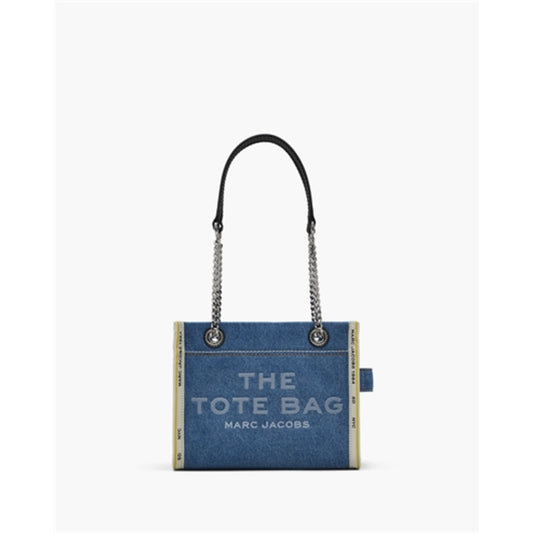 The Denim Chain Small Tote Bag, Light Wash