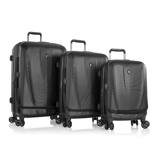 HEYS VANTAGE SMART ACCESS 100% PC 3PC LUGGAGE SET  - BLACK