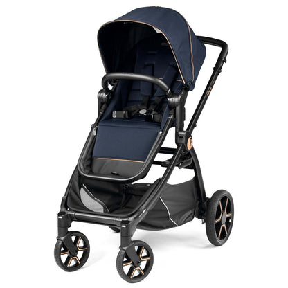 YPSI SINGLE TO DOUBLE STROLLER W/ REVERSIBLE SEAT BLUE SHINE