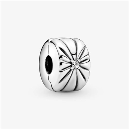 SPARKLING SUNBURST CLIP CHARM, CLEAR